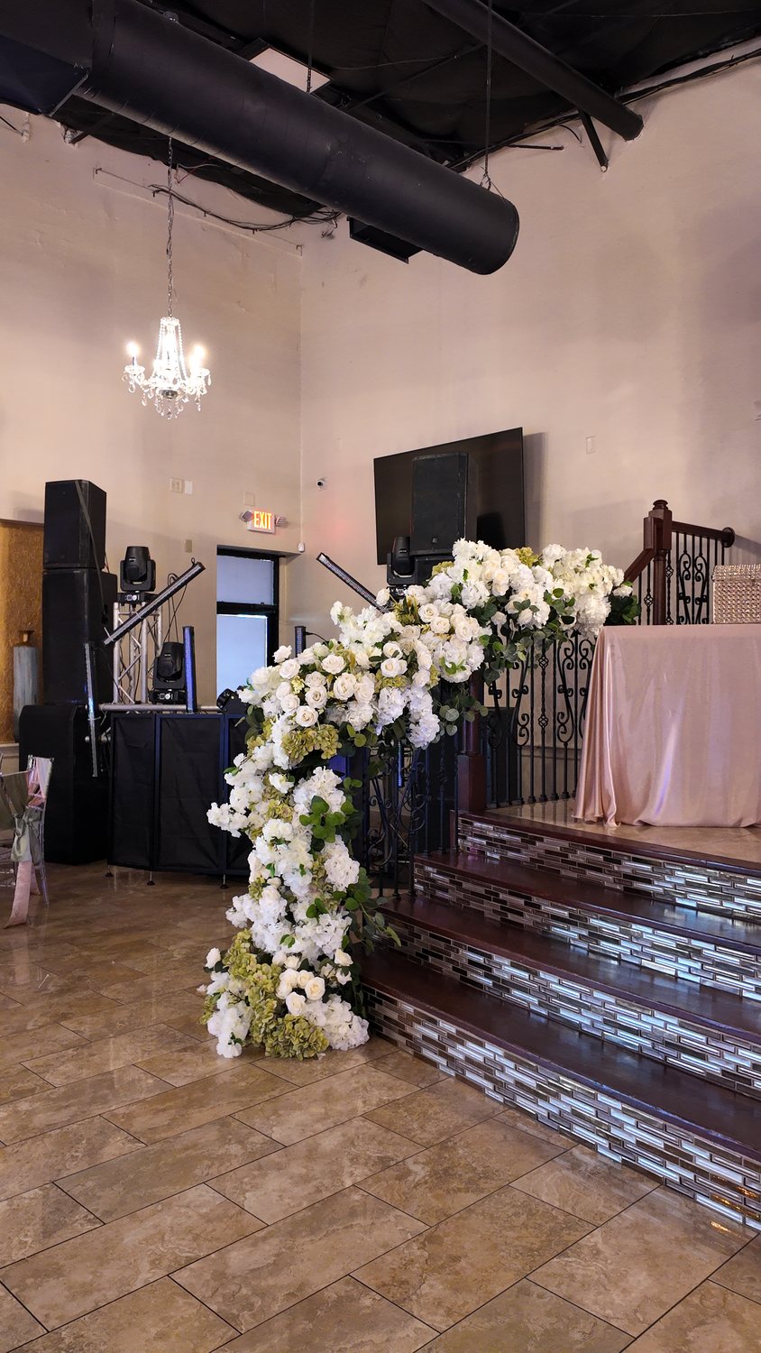 Modern candle lighting provided by Alegria Gardens for elegant and intimate party venues